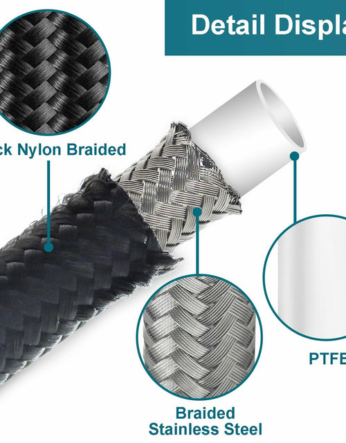 Load image into Gallery viewer, VWTNI 6AN PTFE Nylon Braided Fuel Line Hose 5FT E85 Compatible
