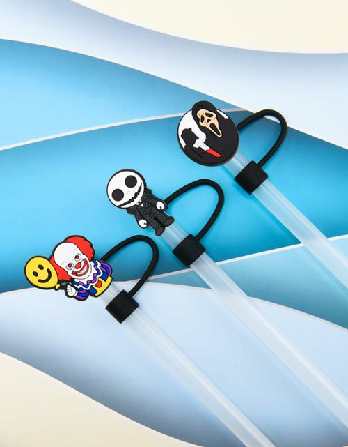 Load image into Gallery viewer, CovCap Compatible Stanley 30&amp;40oz Tumbler Halloween Silicone Straw Covers 10pcs
