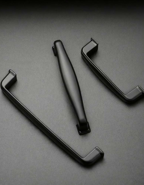Load image into Gallery viewer, Pusrfots Drawer Pulls Solid Alloy Cabinet Handle 3.8in Black 10 Pack
