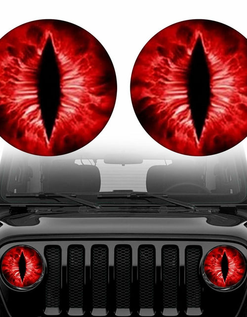 Load image into Gallery viewer, Generic Beast Eyes Headlight Decals 3D Stereo Round Red
