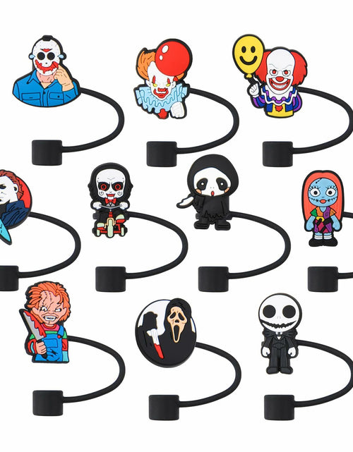 Load image into Gallery viewer, CovCap Compatible Stanley 30&amp;40oz Tumbler Halloween Silicone Straw Covers 10pcs
