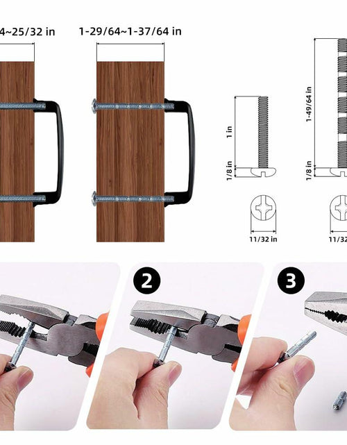 Load image into Gallery viewer, Pusrfots Drawer Pulls Solid Alloy Cabinet Handle 3.8in Black 10 Pack
