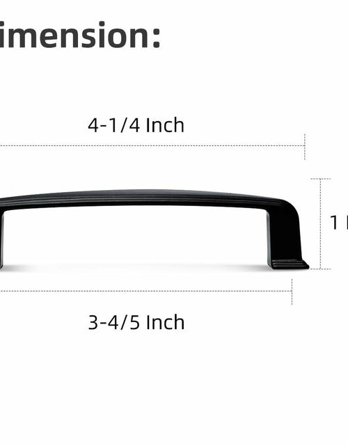 Load image into Gallery viewer, Pusrfots Drawer Pulls Solid Alloy Cabinet Handle 3.8in Black 10 Pack
