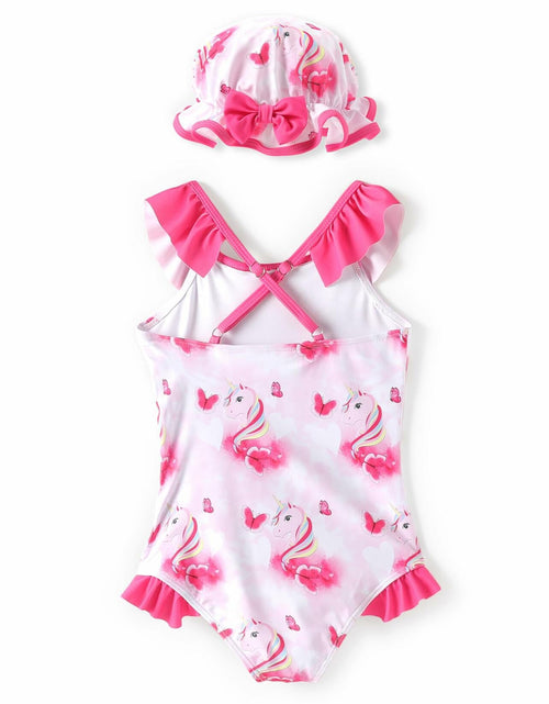 Load image into Gallery viewer, PATPAT Toddler Girls Unicorn One Piece Swimsuit Pink Size 2T
