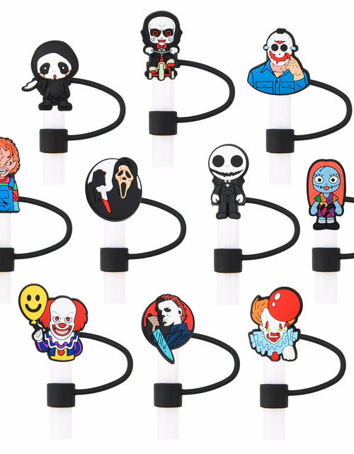 Load image into Gallery viewer, CovCap Compatible Stanley 30&amp;40oz Tumbler Halloween Silicone Straw Covers 10pcs
