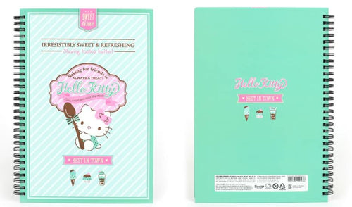 Load image into Gallery viewer, Stationery Hello Kitty Hard Cover 8mm Ruled College Notebook Set of 2
