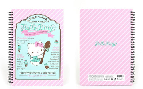 Load image into Gallery viewer, Stationery Hello Kitty Hard Cover 8mm Ruled College Notebook Set of 2
