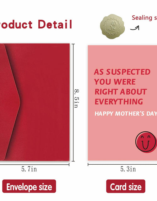 Load image into Gallery viewer, Detuca Humor Mother's Day Card for Mom Funny As Suspected 1 Count DTK-74
