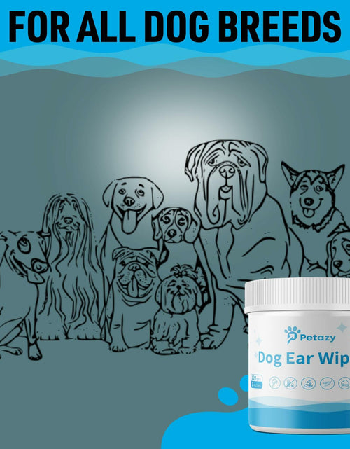 Load image into Gallery viewer, BestBy06/27 Petazy Dog Ear Wipes Unscented Natural Soothing 120 XL Pcs
