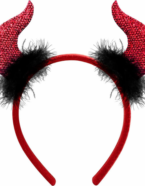 Load image into Gallery viewer, MDDRUIQI Halloween Devil Horns Headband Plus Size Women Red Green L
