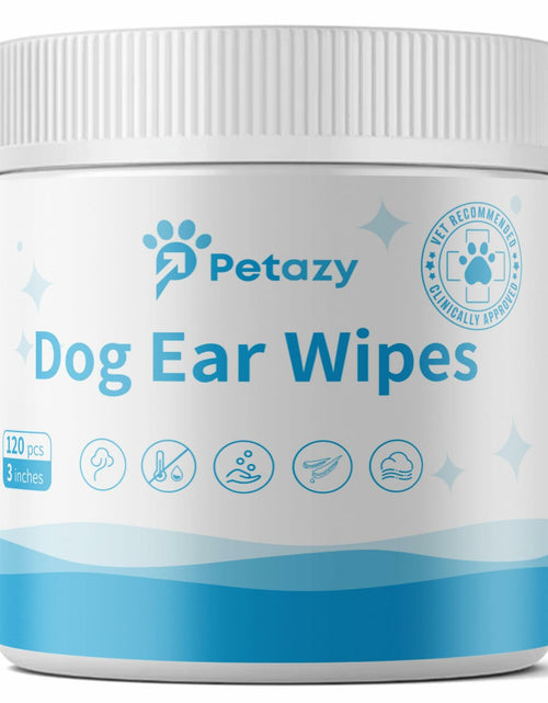 Load image into Gallery viewer, BestBy06/27 Petazy Dog Ear Wipes Unscented Natural Soothing 120 XL Pcs
