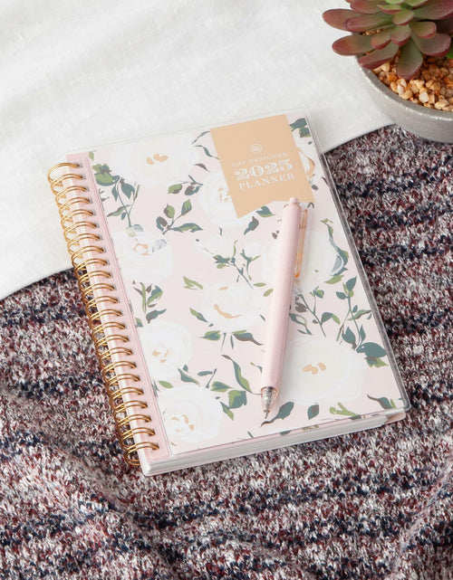 Load image into Gallery viewer, Blue Sky Day Designer Coming Up Roses Planner 2025 5x8 Safety Wirebound

