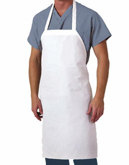 Load image into Gallery viewer, Aunt Martha's Cotton Kitchen White Bib Apron Standard Size
