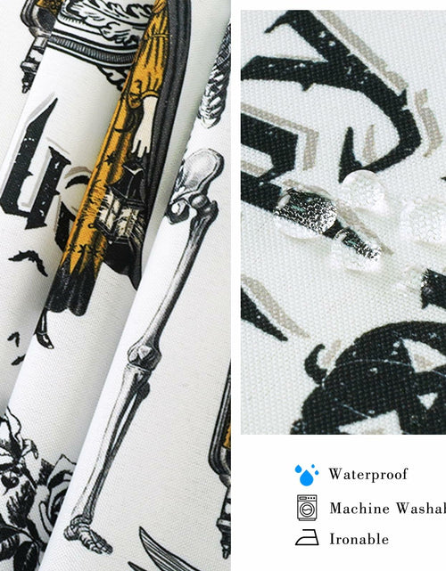 Load image into Gallery viewer, aoselan Halloween Waterproof Tablecloth Skeleton Spider Web 60x102 Inch
