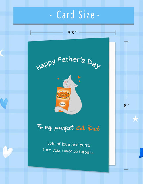Load image into Gallery viewer, IDU Funny Fathers Day Cat Dad Card Heartfelt Gift Color ZN157
