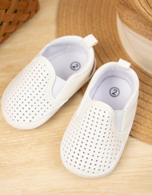 Load image into Gallery viewer, Meckior Infant Baby Shoes White Soft Sole Slip On Toddler Size Newborn
