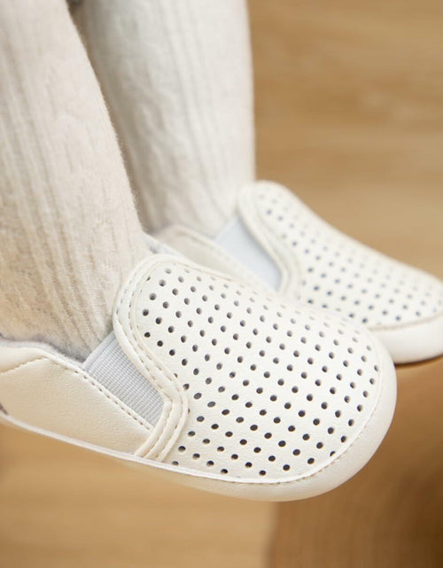 Load image into Gallery viewer, Meckior Infant Baby Shoes White Soft Sole Slip On Toddler Size Newborn
