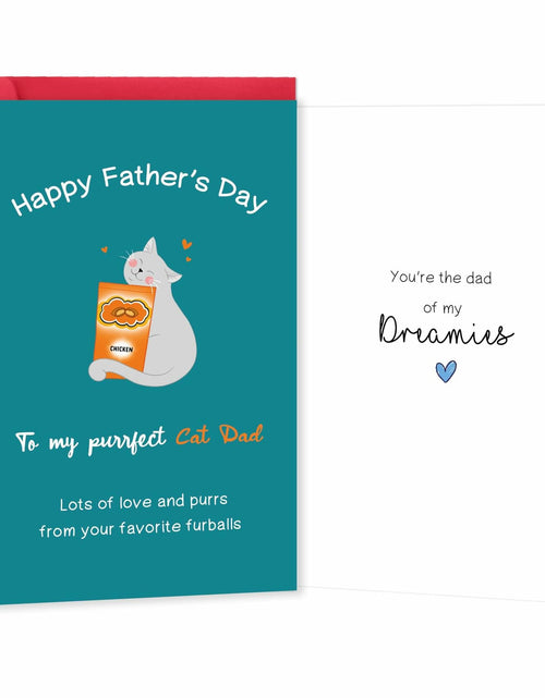 Load image into Gallery viewer, IDU Funny Fathers Day Cat Dad Card Heartfelt Gift Color ZN157
