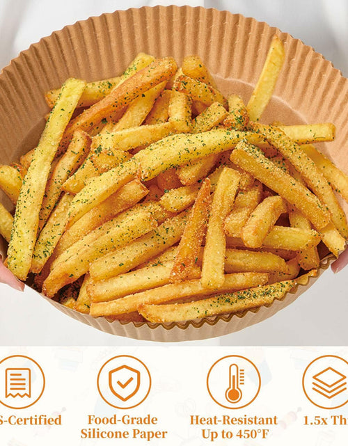 Load image into Gallery viewer, FGTIYOUP 125 Pcs 7.9 Inch Round Air Fryer Liners Silicone Paper Thickened
