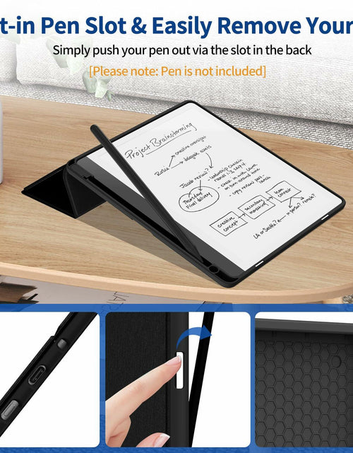 Load image into Gallery viewer, Sanyetral PU Leather Stand Cover Two Angles Pen Holder Auto Sleep/Wake Black
