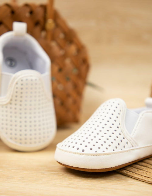 Load image into Gallery viewer, Meckior Infant Baby Shoes White Soft Sole Slip On Toddler Size Newborn
