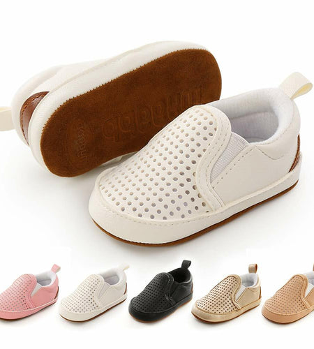 Meckior Infant Baby Shoes White Soft Sole Slip On Toddler Size Newborn