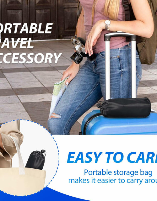 Load image into Gallery viewer, GEVORT Airplane Foot Hammock Travel Footrest Adjustable Portable Black
