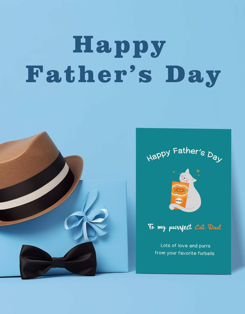 Load image into Gallery viewer, IDU Funny Fathers Day Cat Dad Card Heartfelt Gift Color ZN157
