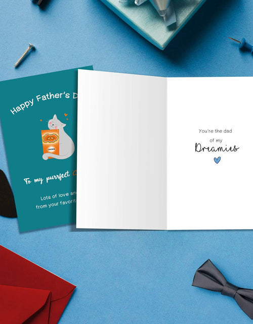 Load image into Gallery viewer, IDU Funny Fathers Day Cat Dad Card Heartfelt Gift Color ZN157
