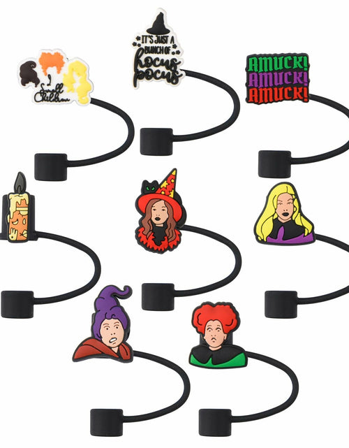 Load image into Gallery viewer, CovCap Compatible Stanley 30&amp;40oz Tumbler Halloween Silicone Straw Covers 8pcs
