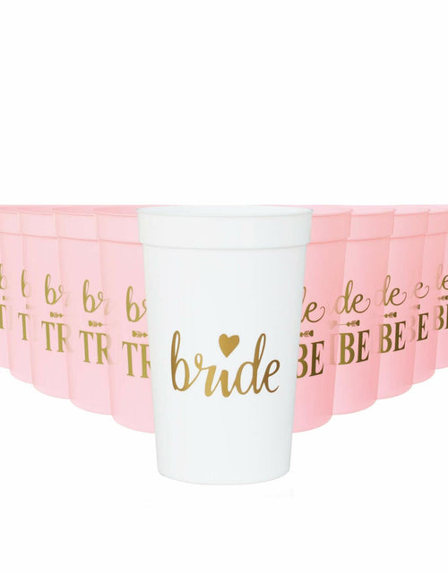 Load image into Gallery viewer, LADY&amp;HOME 15 Pack 16oz Plastic Party Cups White Reusable Durable
