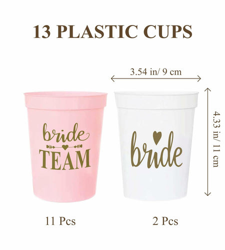 LADY&HOME 15 Pack 16oz Plastic Party Cups White Reusable Durable