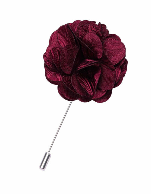 Load image into Gallery viewer, RBOCOTT Purple Paisley Bow Tie Pocket Square Lapel Pin Cufflinks Set
