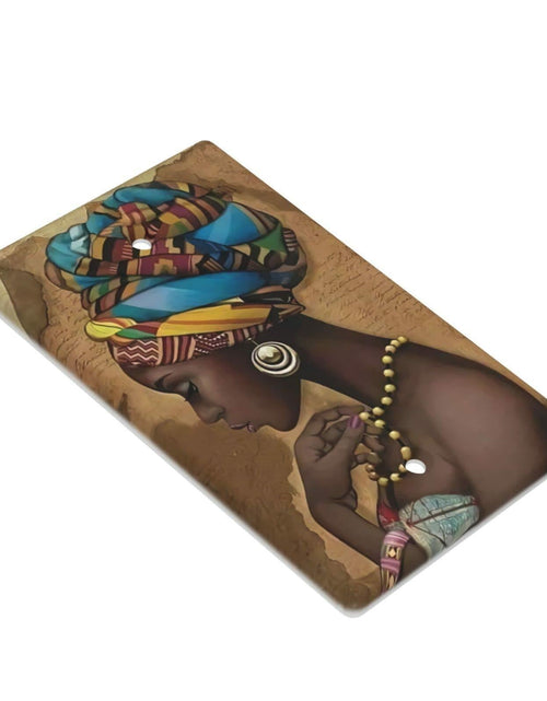 Load image into Gallery viewer, F9er-t8t Afro African American Woman Pattern One Gang Toggle Light Cover White
