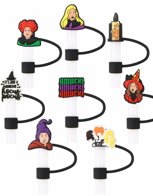 Load image into Gallery viewer, CovCap Compatible Stanley 30&amp;40oz Tumbler Halloween Silicone Straw Covers 8pcs
