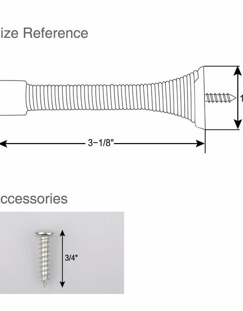 Load image into Gallery viewer, KOVOSCH 10 Pack Spring Door Stopper 3-1/4" Bright Brass Flexible Rubber Tips
