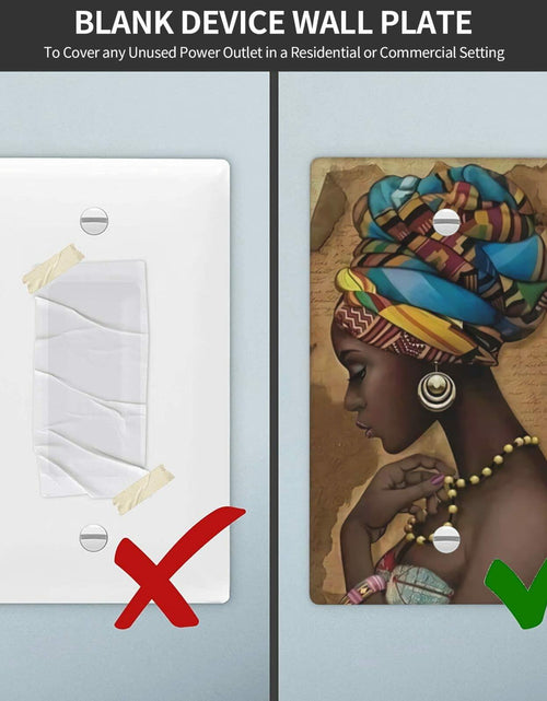 Load image into Gallery viewer, F9er-t8t Afro African American Woman Pattern One Gang Toggle Light Cover White
