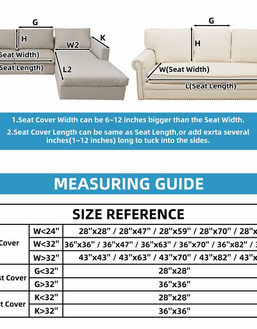 Load image into Gallery viewer, MELLYKORAN Sherpa Fleece Sectional Sofa Cover Non Slip Gray 28x70
