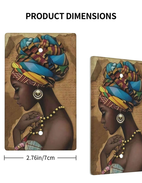 Load image into Gallery viewer, F9er-t8t Afro African American Woman Pattern One Gang Toggle Light Cover White
