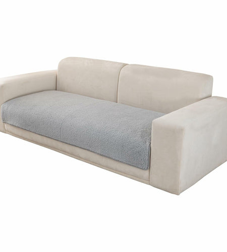 MELLYKORAN Sherpa Fleece Sectional Sofa Cover Non Slip Gray 28x70
