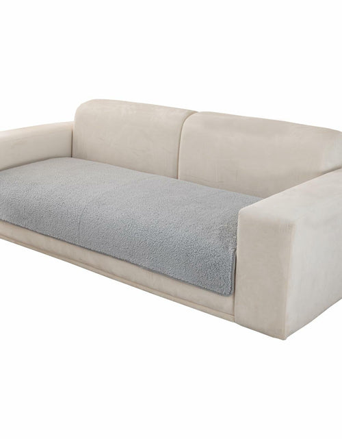 Load image into Gallery viewer, MELLYKORAN Sherpa Fleece Sectional Sofa Cover Non Slip Gray 28x70
