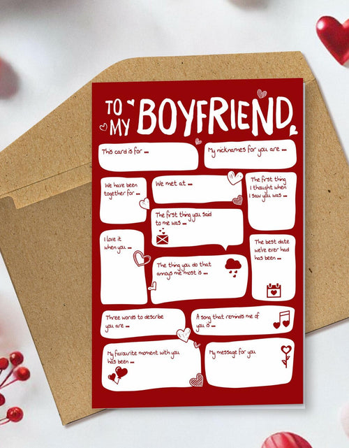 Load image into Gallery viewer, Pawzity Valentines Day Card for Boyfriend 5.3x8in Single Folded Envelope Him 09
