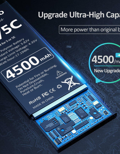 Load image into Gallery viewer, Venenio iPhone 5S/5C Battery 4500mAh Ultra-High Capacity Replacement Kit
