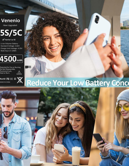 Load image into Gallery viewer, Venenio iPhone 5S/5C Battery 4500mAh Ultra-High Capacity Replacement Kit
