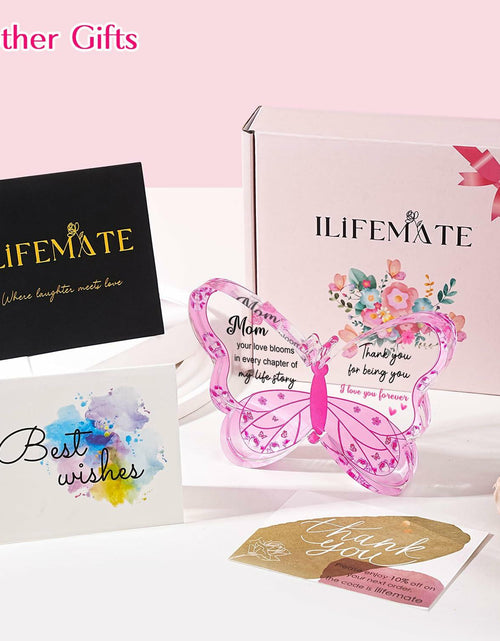 Load image into Gallery viewer, ilifemate Acrylic Butterfly Plaque Mom Gift 5.12x3.54x0.6 inch Transparent
