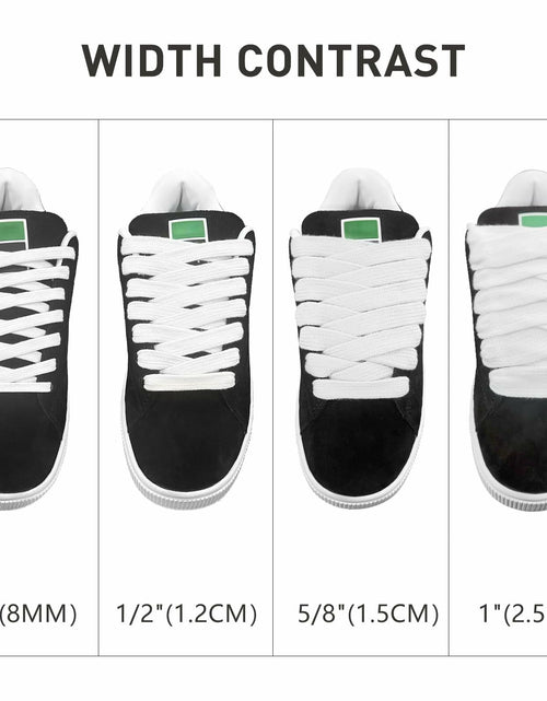 Load image into Gallery viewer, UamGlsob 8mm Double Layer Cotton Shoelaces for Puma Sneakers White 47" (120 cm)
