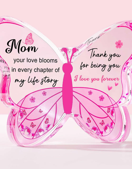 Load image into Gallery viewer, ilifemate Acrylic Butterfly Plaque Mom Gift 5.12x3.54x0.6 inch Transparent
