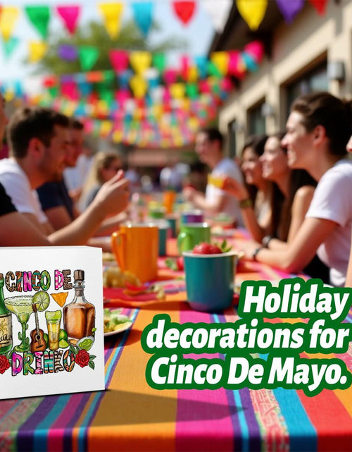 Load image into Gallery viewer, MIOOKISS Cinco De Mayo Rustic Mexican Wooden Box Sign 5x5 inch Cinco De Drinko
