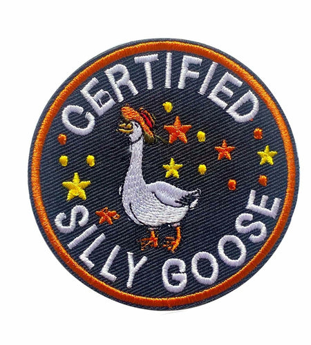 AMZAOMNN Funny Goose Hook and Loop Patch, 2 Pcs Embroidered Animal Meme
