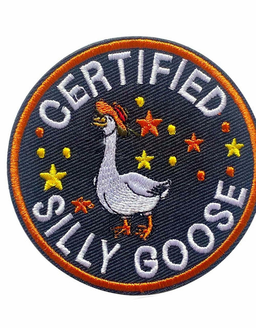 Load image into Gallery viewer, AMZAOMNN Funny Goose Hook and Loop Patch, 2 Pcs Embroidered Animal Meme
